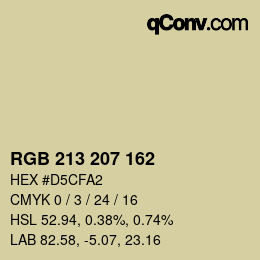 Color code: RGB 213 207 162 | qconv.com