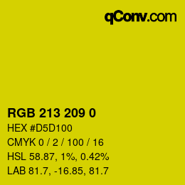 Color code: RGB 213 209 0 | qconv.com