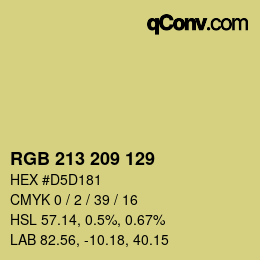 Color code: RGB 213 209 129 | qconv.com