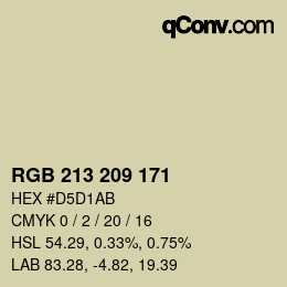 Color code: RGB 213 209 171 | qconv.com