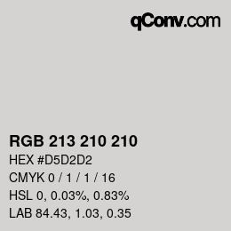 Color code: RGB 213 210 210 | qconv.com