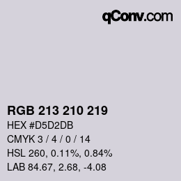 Color code: RGB 213 210 219 | qconv.com