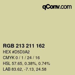 Color code: RGB 213 211 162 | qconv.com