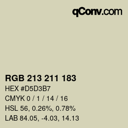 Código de color: RGB 213 211 183 | qconv.com