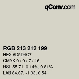 Código de color: RGB 213 212 199 | qconv.com