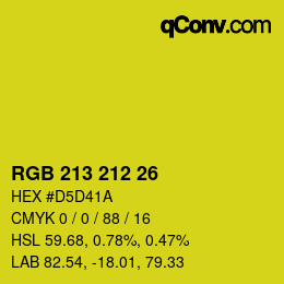 Color code: RGB 213 212 26 | qconv.com