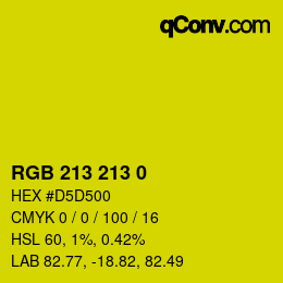 Color code: RGB 213 213 0 | qconv.com