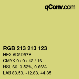 Color code: RGB 213 213 123 | qconv.com
