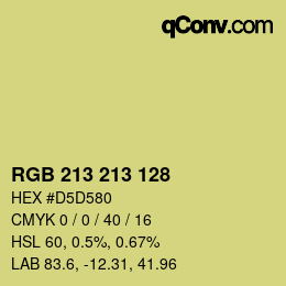 Color code: RGB 213 213 128 | qconv.com