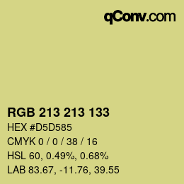 Color code: RGB 213 213 133 | qconv.com