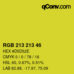 Color code: RGB 213 213 46 | qconv.com