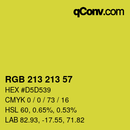 Color code: RGB 213 213 57 | qconv.com