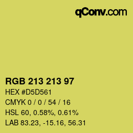 Color code: RGB 213 213 97 | qconv.com