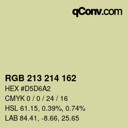 Color code: RGB 213 214 162 | qconv.com