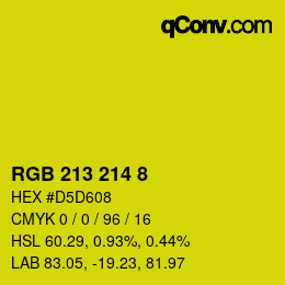 Color code: RGB 213 214 8 | qconv.com