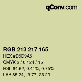 Color code: RGB 213 217 165 | qconv.com