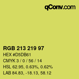 Color code: RGB 213 219 97 | qconv.com