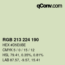 颜色代码: RGB 213 224 190 | qconv.com