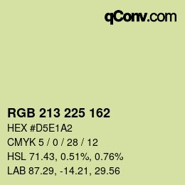 Color code: RGB 213 225 162 | qconv.com