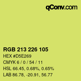 Color code: RGB 213 226 105 | qconv.com