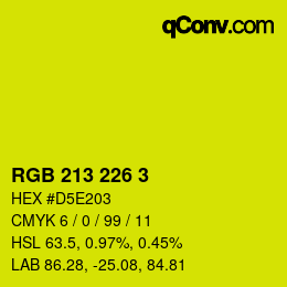 Color code: RGB 213 226 3 | qconv.com