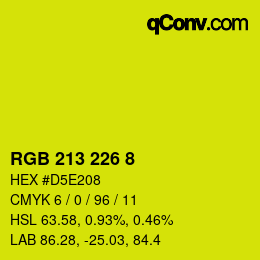 Código de color: RGB 213 226 8 | qconv.com