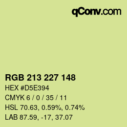颜色代码: RGB 213 227 148 | qconv.com