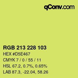 Color code: RGB 213 228 103 | qconv.com