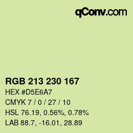 Color code: RGB 213 230 167 | qconv.com