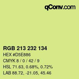 Color code: RGB 213 232 134 | qconv.com