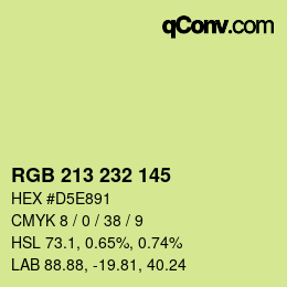 Color code: RGB 213 232 145 | qconv.com