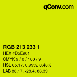 Color code: RGB 213 233 1 | qconv.com