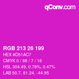 Color code: RGB 213 26 199 | qconv.com