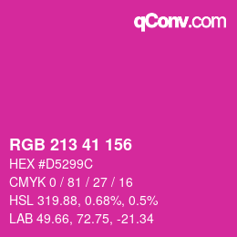Color code: RGB 213 41 156 | qconv.com
