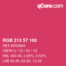 Color code: RGB 213 57 100 | qconv.com
