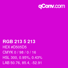 Color code: RGB 213 5 213 | qconv.com