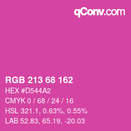 Color code: RGB 213 68 162 | qconv.com