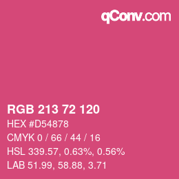 Color code: RGB 213 72 120 | qconv.com