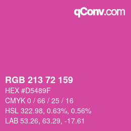 Color code: RGB 213 72 159 | qconv.com