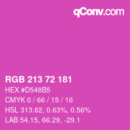 Color code: RGB 213 72 181 | qconv.com