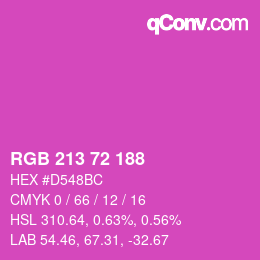 Color code: RGB 213 72 188 | qconv.com