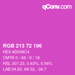 Color code: RGB 213 72 196 | qconv.com