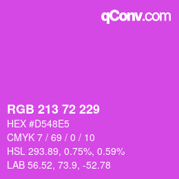 Color code: RGB 213 72 229 | qconv.com