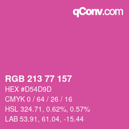 Color code: RGB 213 77 157 | qconv.com