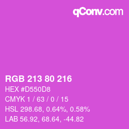カラーコード: RGB 213 80 216 | qconv.com