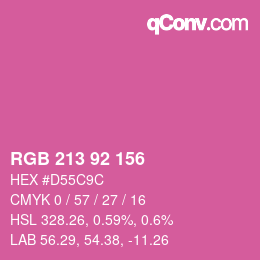 カラーコード: RGB 213 92 156 | qconv.com