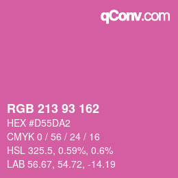 Color code: RGB 213 93 162 | qconv.com