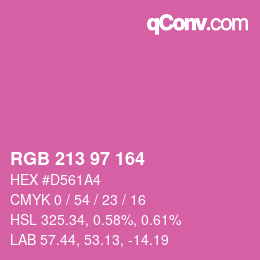 Color code: RGB 213 97 164 | qconv.com