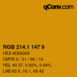 カラーコード: RGB 214.1 147 9 | qconv.com