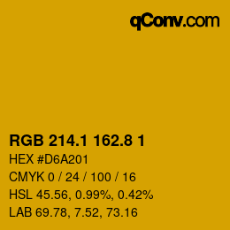 カラーコード: RGB 214.1 162.8 1 | qconv.com
